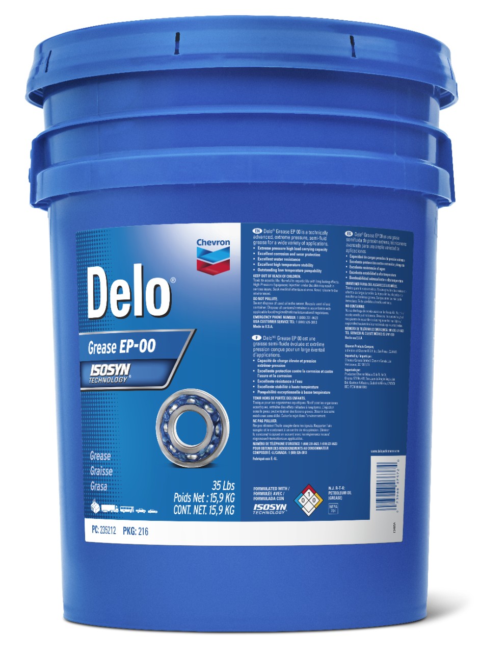 Chevron Delo Grease EP 00   -  | Container: 35 lb Pail | Shipped as: 1 x 35 lb Pail - Heavy Duty Commercial Vehicle Greases